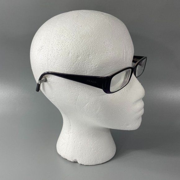Prada Eyeglasses VPR ZXN 101 Dark Purple Rectangular Frame Italy - Picture 4 of 13